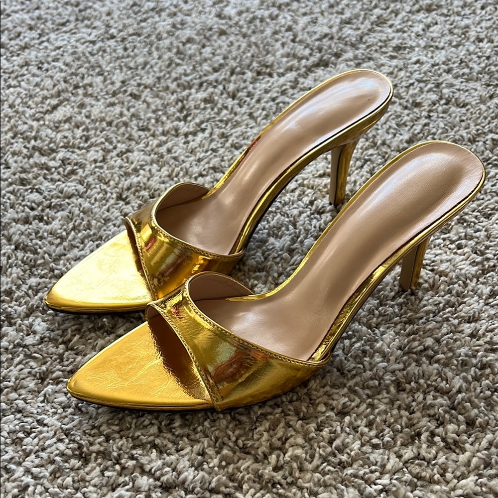 Stiletto High Heels for Women Sexy Open Toe Mules Heeled Sandals Comfort Slip-on